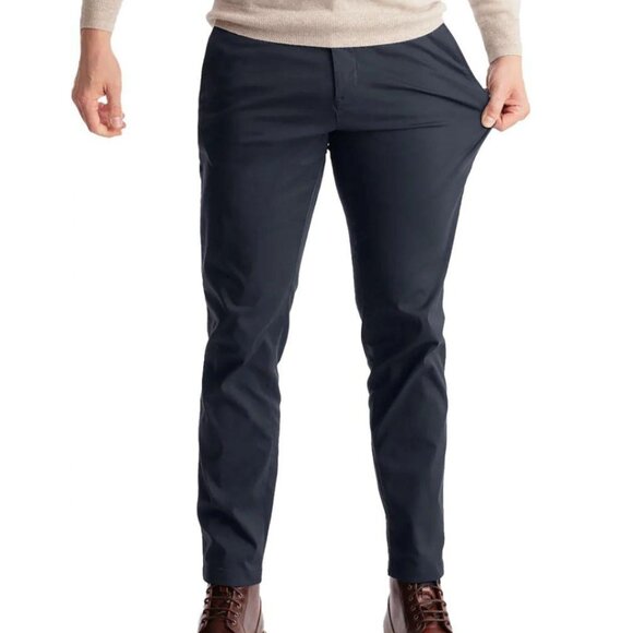 Birddogs Men's Slim Fit Stretch Khaki Pants in Black - Picture 1 of 9